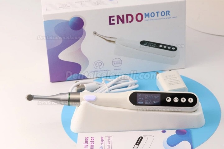 Dental Wireless Endodontic Motor 9 Programs 360&deg; Rotation Digital Display